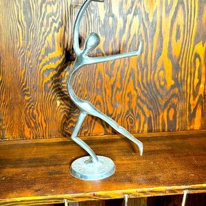 Ballerina Posting Metal Sculpture 10”